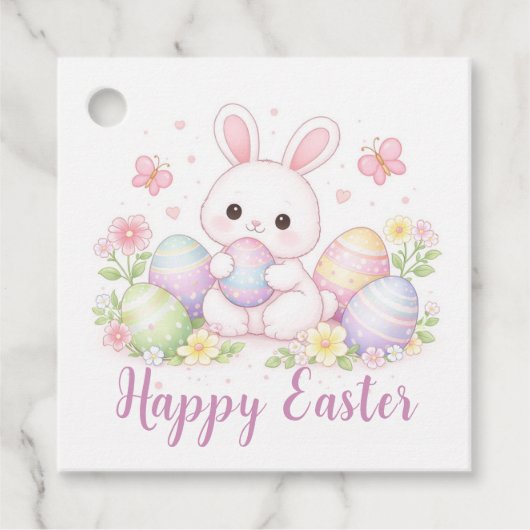 Happy Easter Spring Design - Cute Easter Bunny  フェイバータグ (正面)