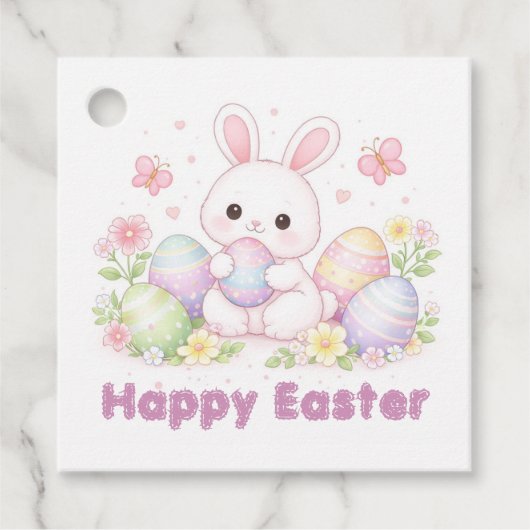 Happy Easter Spring Design - Cute Easter Bunny  フェイバータグ (正面)