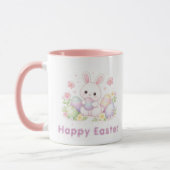 Happy Easter Spring Design - Cute Easter Bunny マグカップ (左)