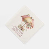 Happy Easter Spring Pink and Yellow Flowers Umbrel スタンダードランチョンナプキン (角)