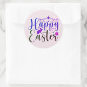 Happy Easter stickers or seals ラウンドシール (バッグ)