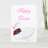 HAPPY EASTER SWAN カード (正面)