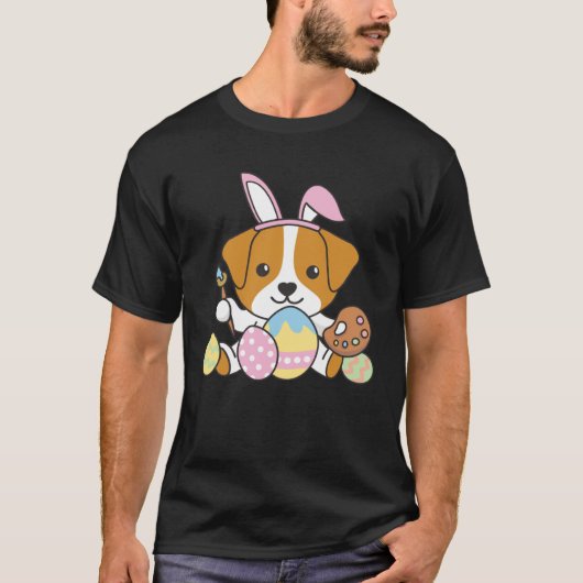 Happy Easter Sweet Jack Russell For Easter With Ea Tシャツ (正面)