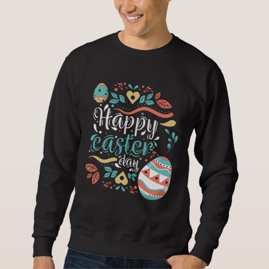 Happy Easter T-Shirt Funny Easter 1 スウェットシャツ (正面)
