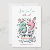 Happy Easter Teenage Funny Viral 6 7 Six Seven  シーズンカード (正面)