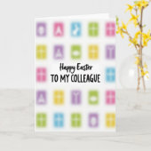 Happy Easter To My Colleague Card カード (黄色い花)