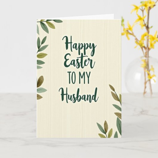 Happy Easter To My Husband Card カード (黄色い花)