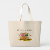 Happy Easter Tote Bag ラージトートバッグ (裏面)