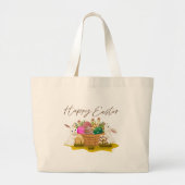 Happy Easter Tote Bag ラージトートバッグ (正面)