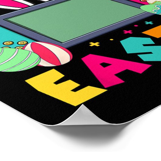 Happy Easter Video Game Bunny Gaming Controller Ga ポスター (角)