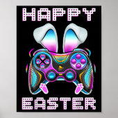 Happy Easter Video Game Controller Funny Gamer Boy ポスター (正面)