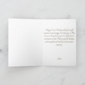 Happy Easter Vintage Bunny Painting an Egg カード (内部)