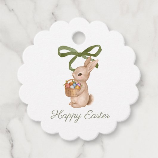 Happy Easter Watercolor Bunny フェイバータグ (正面)
