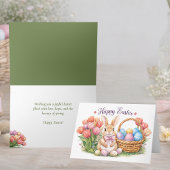 Happy Easter Watercolor Bunny Card | チューリップ カード