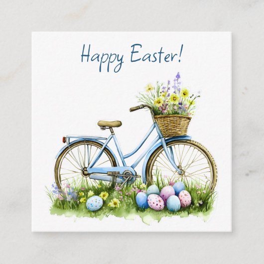 Happy Easter Watercolor Enclosure Card エンクロージャーカード (正面)