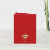 Happy Easter Whimsical Easter Chicken Illustration サンキューカード (裏面)