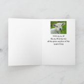 Happy Easter wishes with Lamb of God  カード (内部)