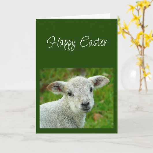 Happy Easter wishes with Lamb of God カード (黄色い花)