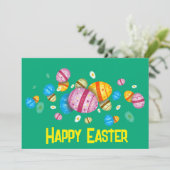 Happy Easter with Easter eggs シーズンカード (スタンド正面)