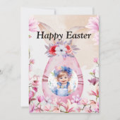 Happy Easter with photo 招待状 (正面)