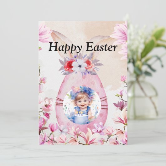 Happy Easter with photo 招待状 (スタンド正面)