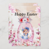 Happy Easter with photo 招待状 (正面/裏面)