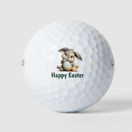 Happy Easter  with rabbit bunny  Golf Balls ゴルフボール