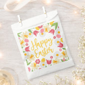 Happy Easter | Yellow Red Floral  フェイバーバッグ (クリップ留めされた状態)