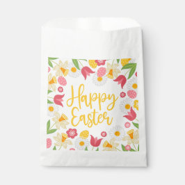 Happy Easter | Yellow Red Floral  フェイバーバッグ