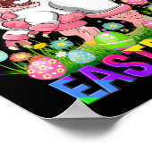 Happy Eastrawr Funny T Rex Easter Day Dinosaur  ポスター (角)
