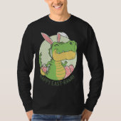 Happy Eastrawr Rex Dinosaur Easter Bunny Egg Costu Tシャツ (正面)