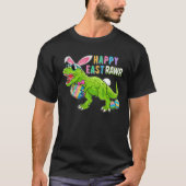 Happy Eastrawr Rex Dinosaur Easter Bunny Egg Costu Tシャツ (正面)