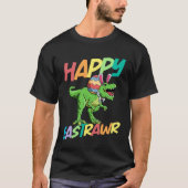 Happy Eastrawr Rex Easter Rex Dinosaur Bunny Kid D Tシャツ (正面)