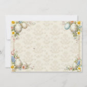 Happy Eeaster Cute Bunny 招待状 (裏面)