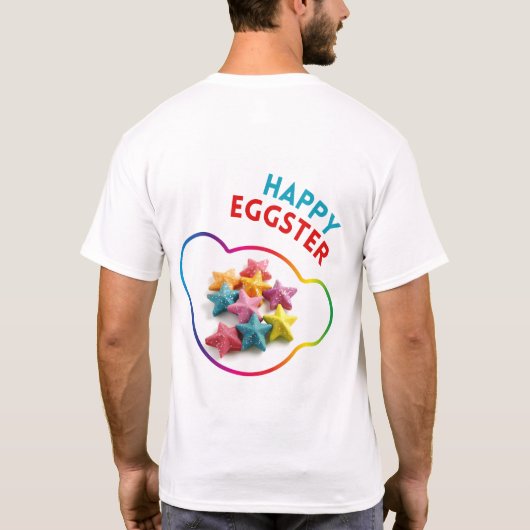 Happy Eggster – 伝統 Tシャツ (裏面)