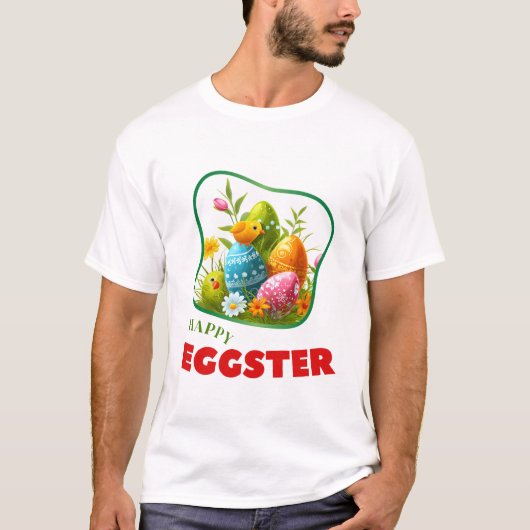 Happy Eggster – 少年 Tシャツ (正面)