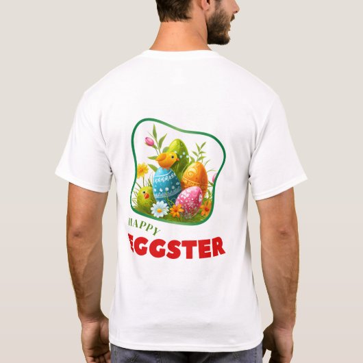 Happy Eggster – 少年 Tシャツ (裏面)