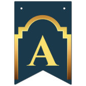 Happy Eid 2023ネイビーEidデコモダンアバナー バンティングフラッグ (第3の旗)