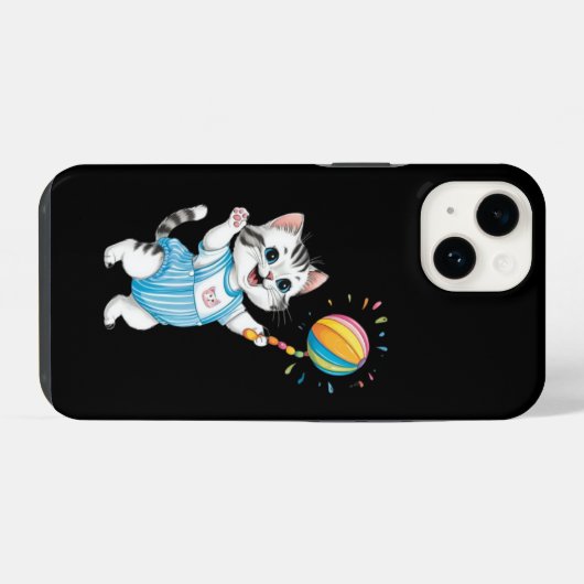 Happy Eid Adha Cute Cat IPhoneケース iPhone 14ケース (裏面横)