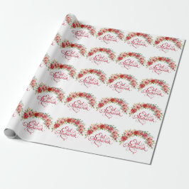 Happy Eid Al-Fitr Mubarak Floral Wrapping Paper  ラッピングペーパー