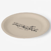 Happy Eid Celebration Arabic Calligraphy ペーパープレート (アングル)