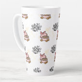 Happy Eid -Eid Adha Mubarak 2022. カフェラテマグ (左アングル)