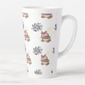 Happy Eid -Eid Adha Mubarak 2022. カフェラテマグ (右)