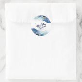 Happy Eid、Eid mubarak、アラビア文字 ラウンドシール (バッグ)