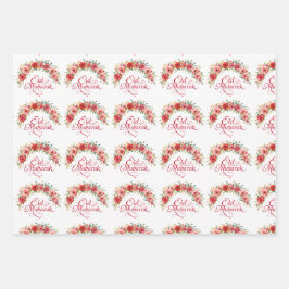 Happy Eid  Mubarak Floral Wrapping Paper  ラッピングペーパーシート