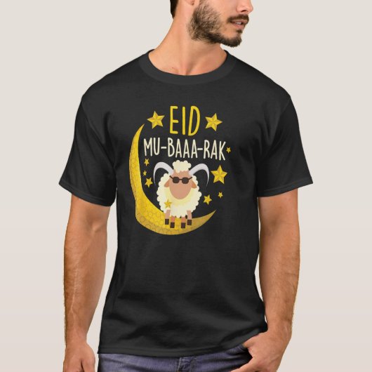 Happy Eid Mubarak for Muslim Funny Sheep Eid Al Ad Tシャツ (正面)