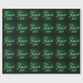 Happy Eid Mubarak Green Elegant wrapping Paper ラッピングペーパー (フラット)