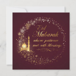 Happy Eid Mubarak Greeting modern Card  シーズンカード