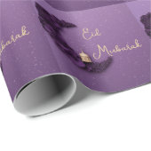 Happy Eid Mubarak Purple Crescent Wrapping  Paper  ラッピングペーパー (ロールコーナー)