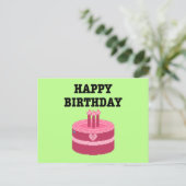 Happy Eight-Bit Birthday Pixel Art インビテーションポストカード (スタンド正面)